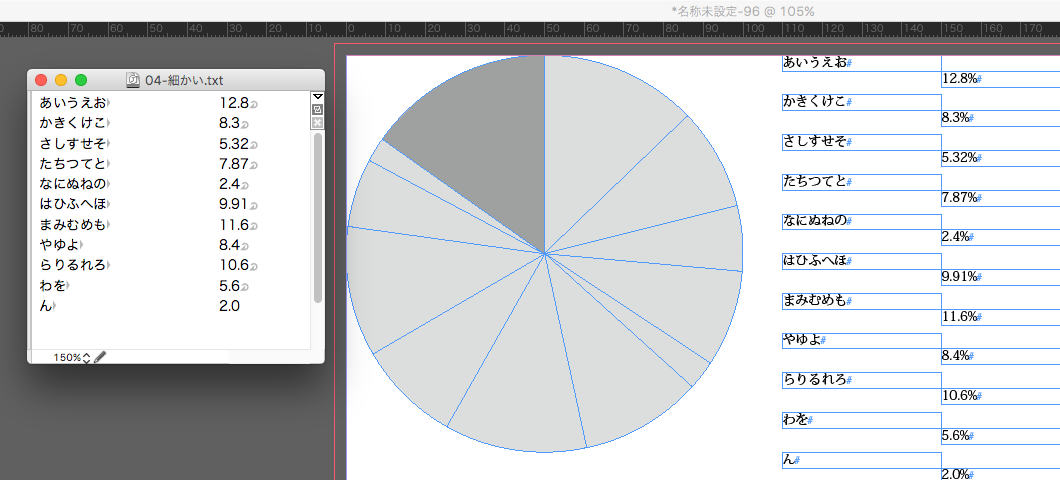 Javascriptでindesign上に円グラフを描く Mottainaidtp